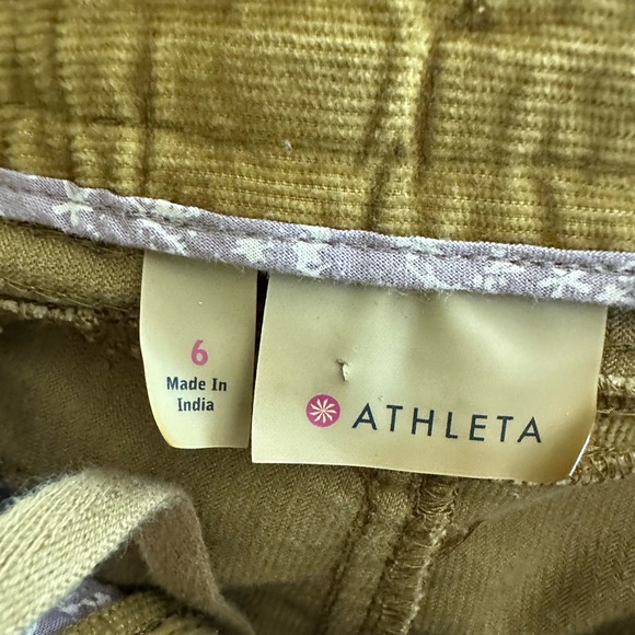 💙5/$25💙Athleta Kaleidoscope Corduroy Mini Skirt 6 Old Gold - Picture 3 of 5